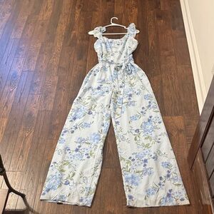 Sugarlips Light Blue Floral Jumpsuit